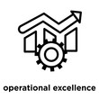operational excellence icon isolated on white background