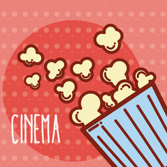 Canvas Print - Pop corn box cinema cartoon