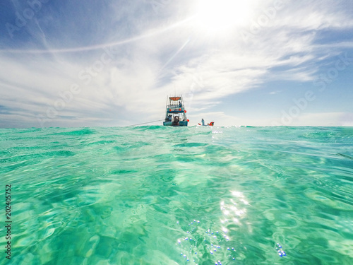 Adventure Boat on Caribbean Sea