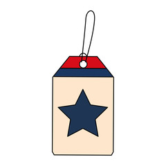 Poster - commercial tag hanging with star vector illustration design