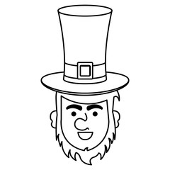 leprechaun head avatar character icon vector illustration design