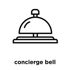 Wall Mural - concierge bell icon isolated on white background