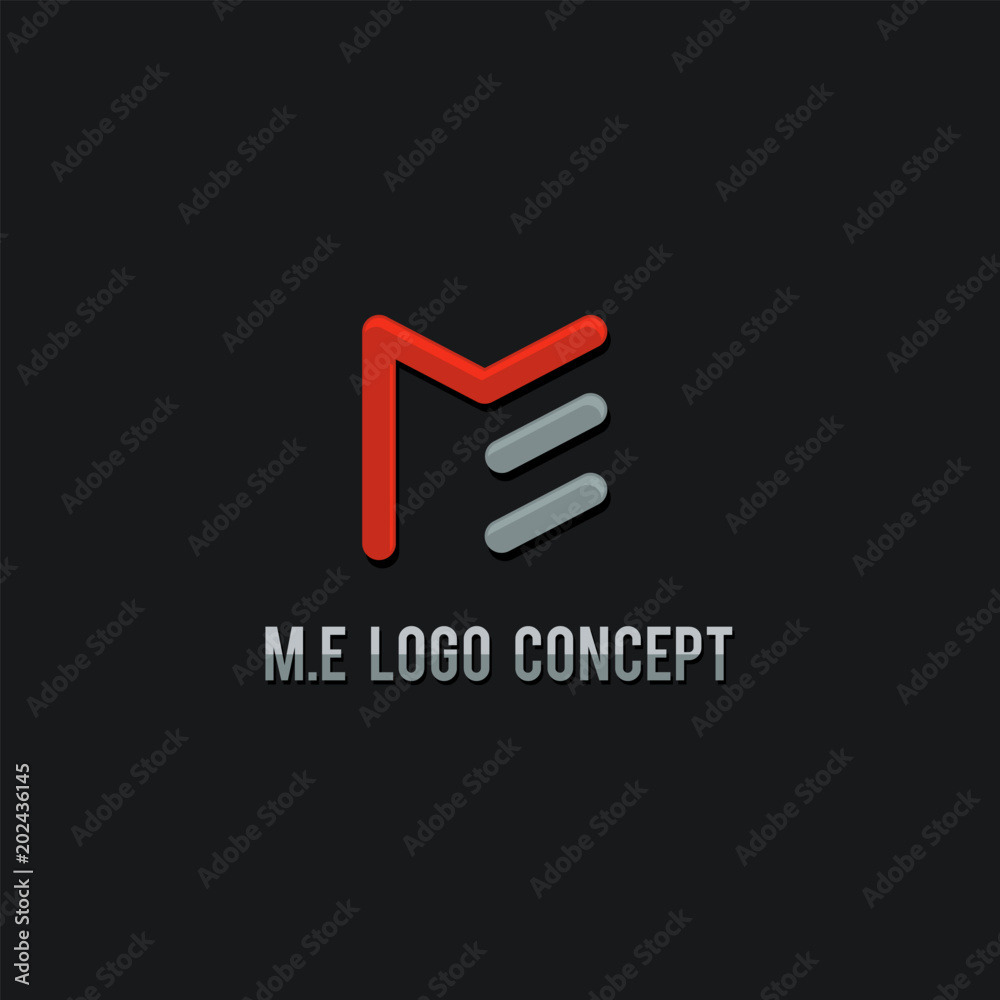 ME logo concept, vector Illustration template Stock Vector | Adobe Stock