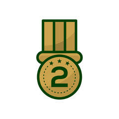  medal icon vector illustration template