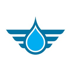 Poster - Water symbol. Wing Icon. Logo. vector Eps10.