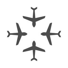 Wall Mural - Airplane symbol. Plane icon. Travel logo. vector eps 08.