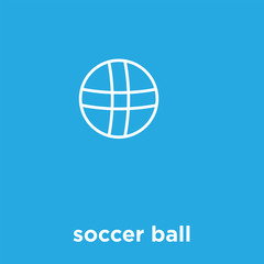 Sticker - soccer ball icon isolated on blue background