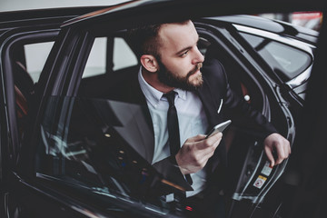 Sticker - Businessman in car