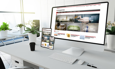 Poster - e-magazine devices mockup