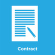© vector_best - Contract icon isolated on blue background