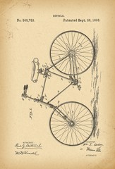  1893 Patent Velocipede Bicycle history  invention