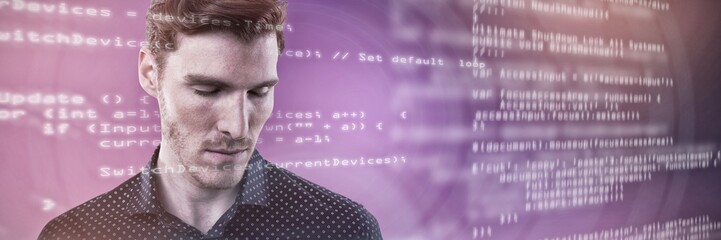 Poster - Composite image of businessman closing his eyes