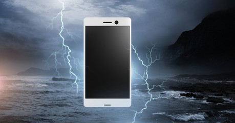 Poster - Lightning strikes and phone