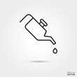 oil can vector line icon. Automotive parts, repair and service symbol. 