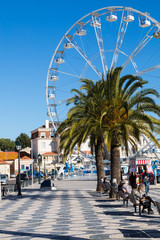 Wall Mural - Seaside cityscape of Cascais city in summer day. Cascais municipality, Portugal.