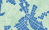 Fototapeta Mapy - Street map of town