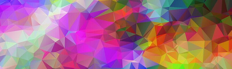 Sticker - Multicolor abstract background banner of triangles , all the colors of the rainbow