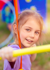 Wall Mural - Little girl on playground