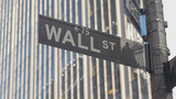 Fototapeta  - CLOSE UP: Famous Wall Street sign in Lower Manhattan New York financial district