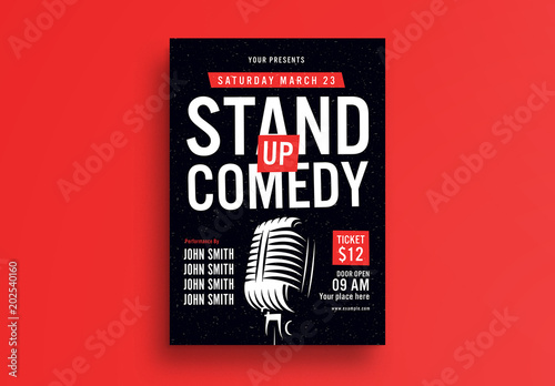Stand Up Comedy Flyer Layout Buy This Stock Template And