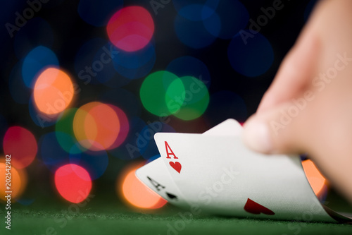 Two Aces. The best starting hand in Texas Hold 'em Poker. Poster