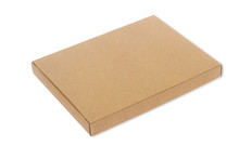 Brown Paper Box Isolate On White Background