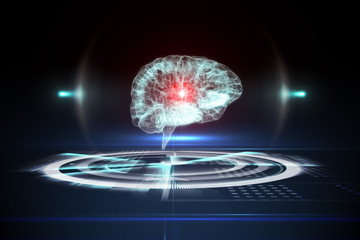 Poster - Medical interface in black and blue
