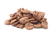Candied Pecans on a White Background