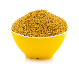 Fenugreek Seeds or Methi Isolated on White Background