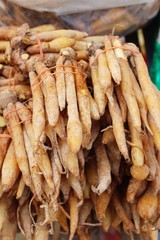 Canvas Print - Ginger root for cooking in the market