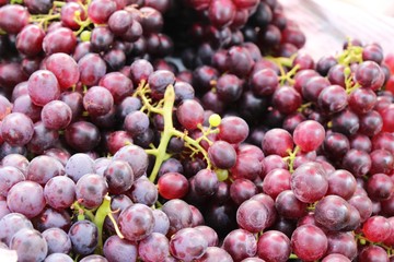 Wall Mural - Fresh fruit grapes delicious at street food