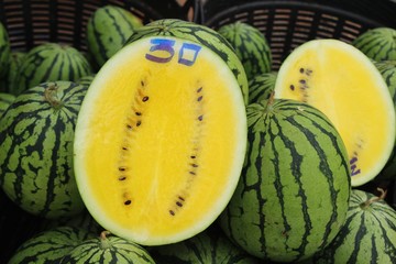 Wall Mural - Fresh watermelon is delicious at street food