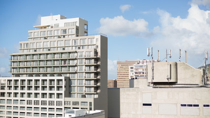 Poster - View of huge buildings