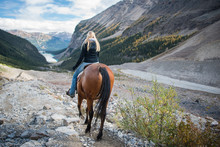 Horseback Riding In Lake Louise Banff National Park, Canadian Rockies