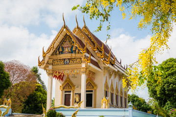 Main chapel in the buddhist temple ( Wat Kunaram ) in Koh Samui, Thailand.