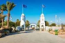 Entrance To Kalithea With Water Fountain (Rhodes, Greece)