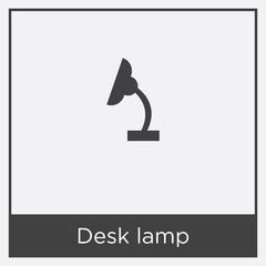 Poster - Desk lamp icon isolated on white background