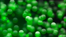 Background With Nice Flying Green Bubbles