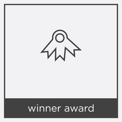 Canvas Print - winner award icon isolated on white background