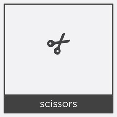 Canvas Print - scissors icon isolated on white background