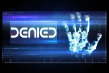 Poster - Digital security hand print scan