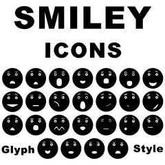 Wall Mural - Smiley set icons