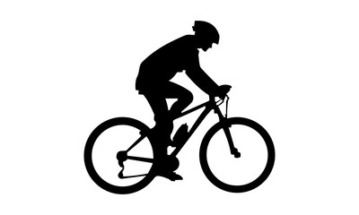 Wall Mural - male vector images riding a mountain bike