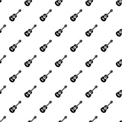 Poster - Guitar pattern vector seamless repeating for any web design
