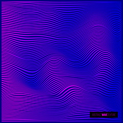 Poster - Blue pink abstract wavy texture. Vector background.