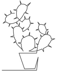 Sticker - Cactus one line