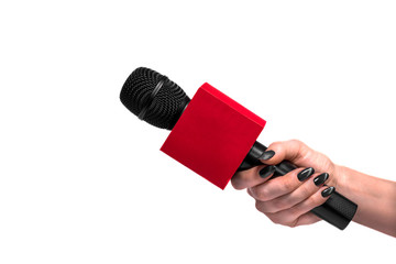 wireless microphone with a nozzle in hand