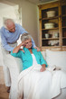 © WavebreakmediaMicro - Senior man comforting senior woman in living room