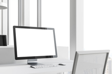 Poster - Mock up computer display in office
