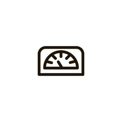 Sticker - speedometer icon. sign design